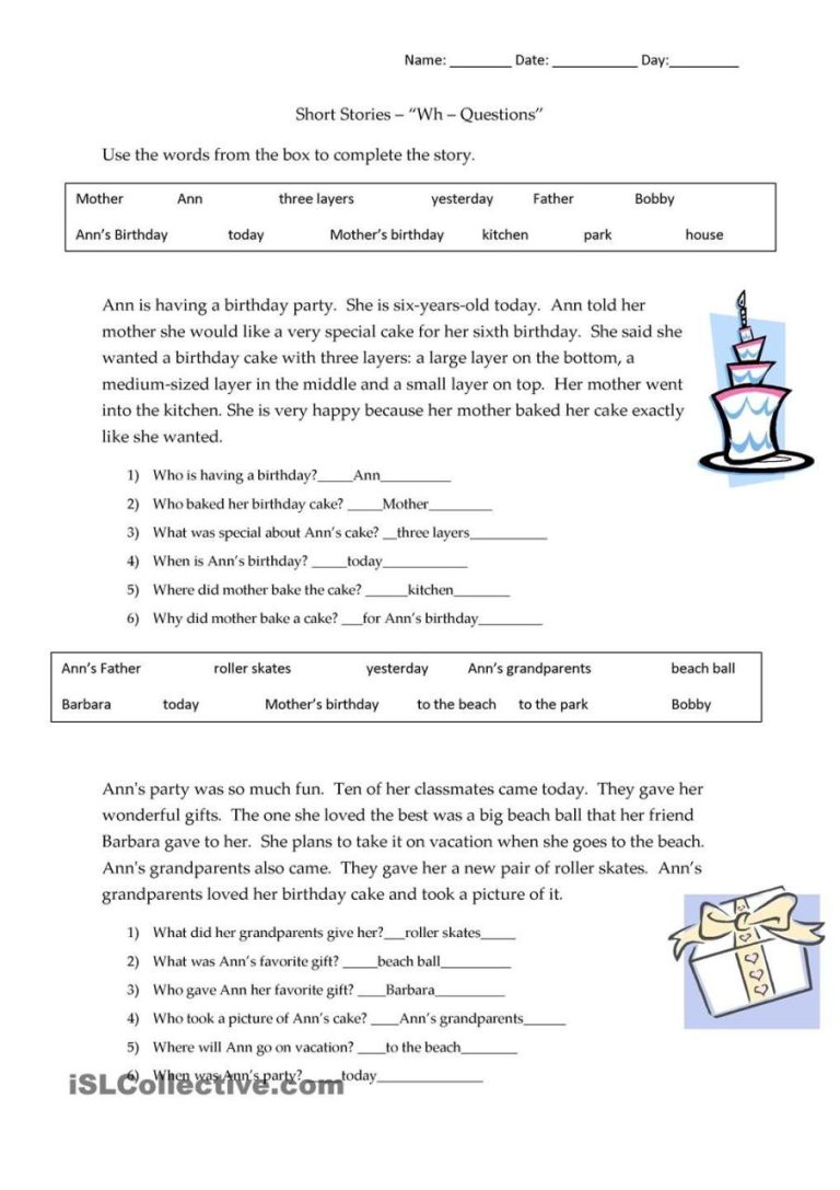 Grade 9 Short Reading Comprehension For Grade 8 With Questions And Answers Pdf