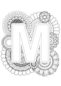 Coloring Pages Of The Letter M Mandala Coloring Pages Ideas