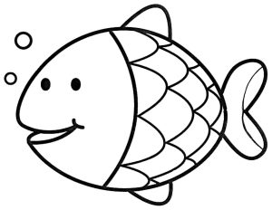 Simple Fish Coloring Page Coloring Home