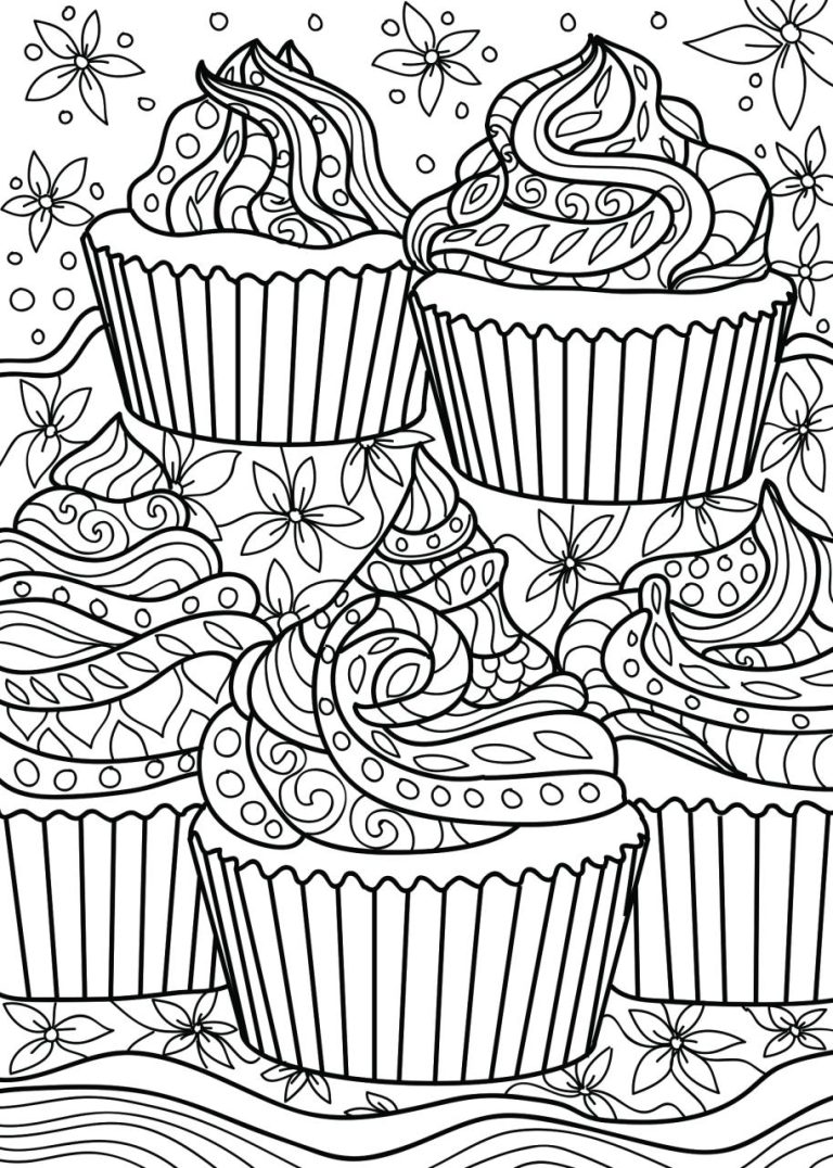 Coloring Pages Cupcakes
