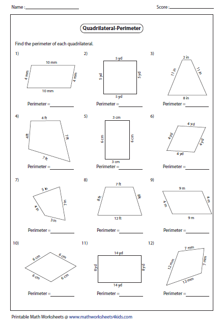 Area Of Polygons Worksheet Pdf