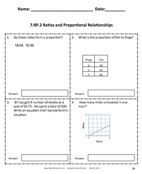 Proportional Relationship Worksheets 7th Grade Pdf
