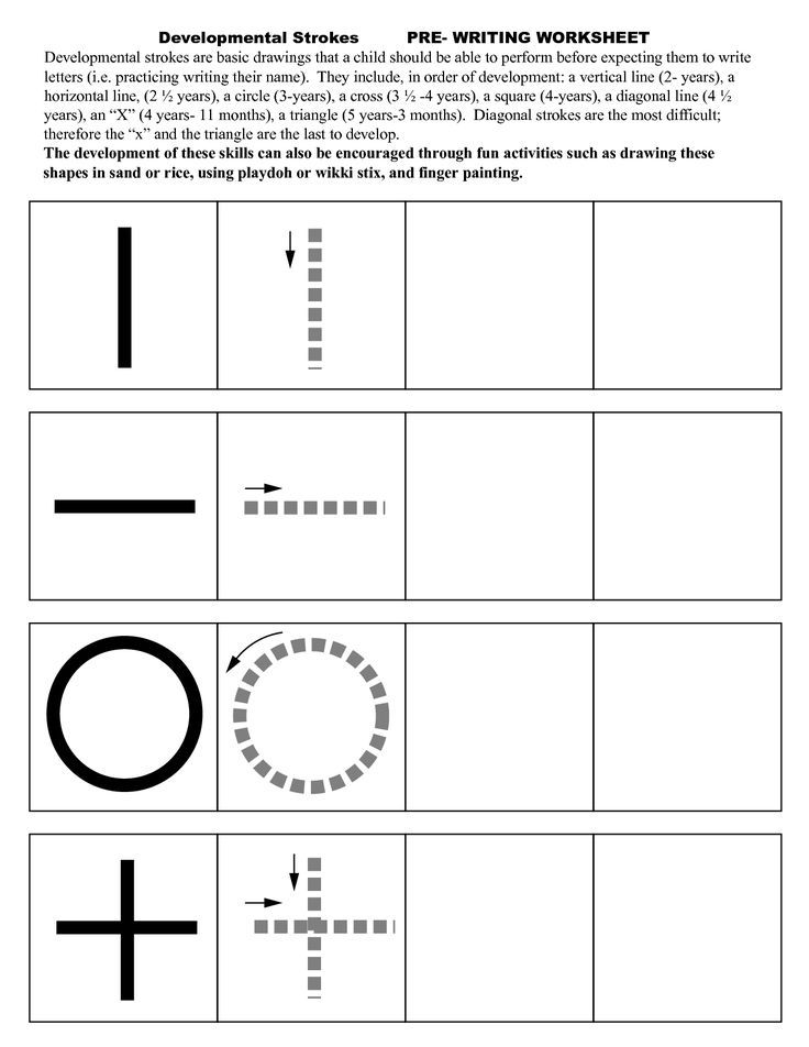 Pre Writing Worksheets For 3 Year Olds Pdf