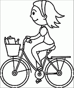Bike Riding Coloring Page Coloring Home