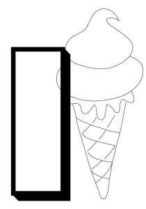 Alphabet Letter I For Ice Cream Coloring Page Best Place to Color