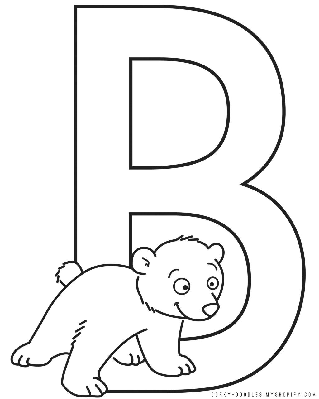Letter Practice B Worksheets Dorky Doodles