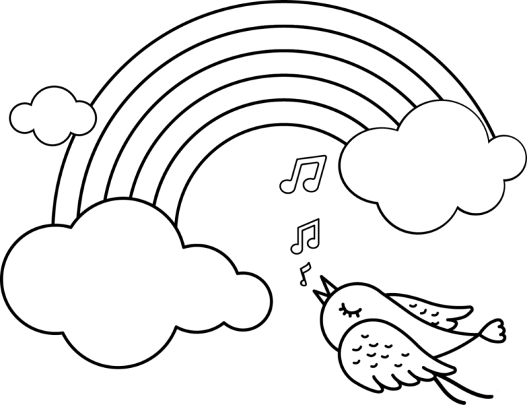 Rainbows Coloring Pages