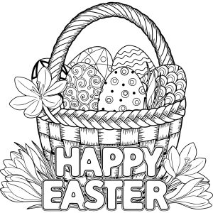 Bunny & Eggs Easter, PDF Coloring Book For Kids Rachel Mintz