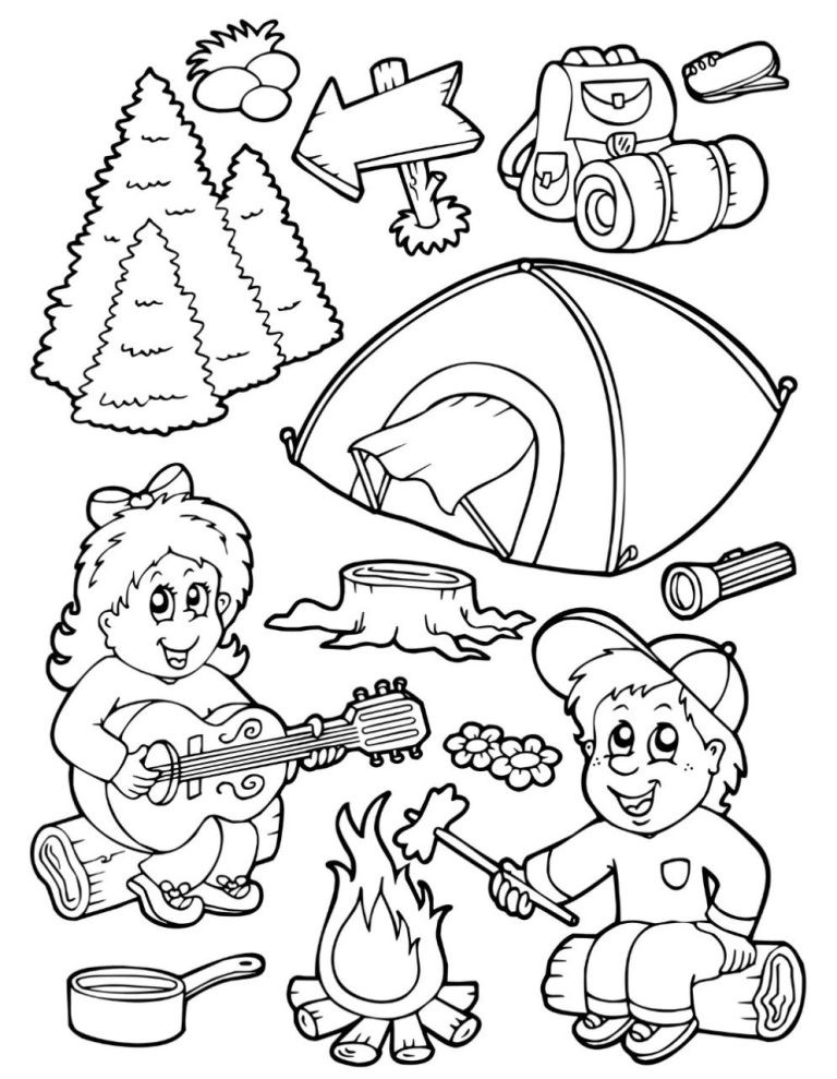 Camp Coloring Pages