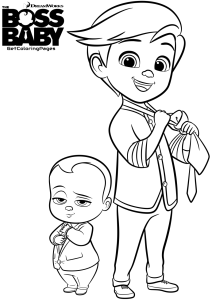Baby boss to color for kids Baby Boss Kids Coloring Pages