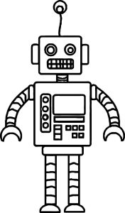 Crazy Robot Coloring Page