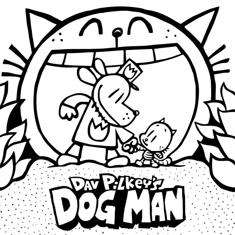 Dog Man Free Coloring Pages