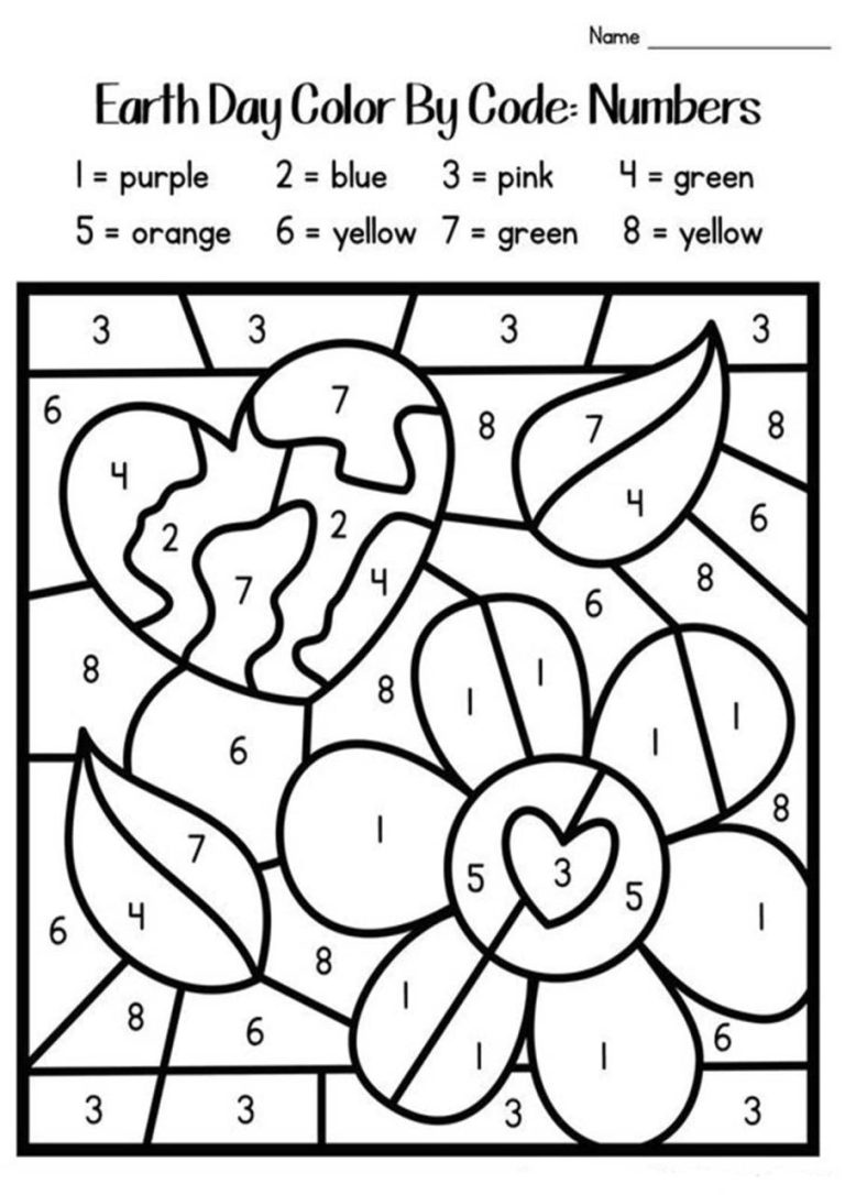 Color By Number Coloring Page