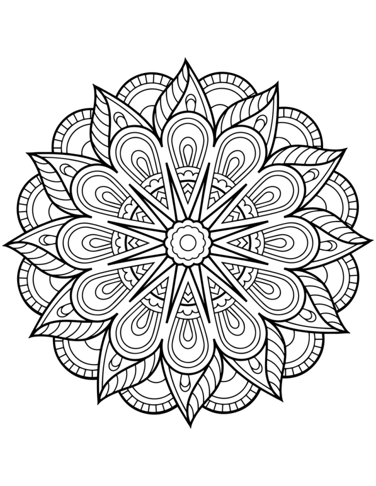 Full Page Mandala Coloring Pages