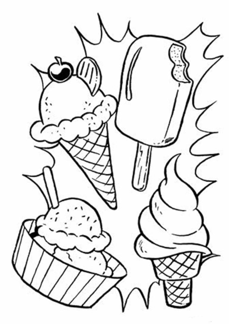 Icecream Coloring Pages
