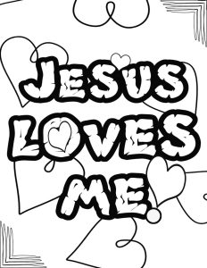 Let Me Be A Blessing Ministries Jesus Loves me Coloring Page 2