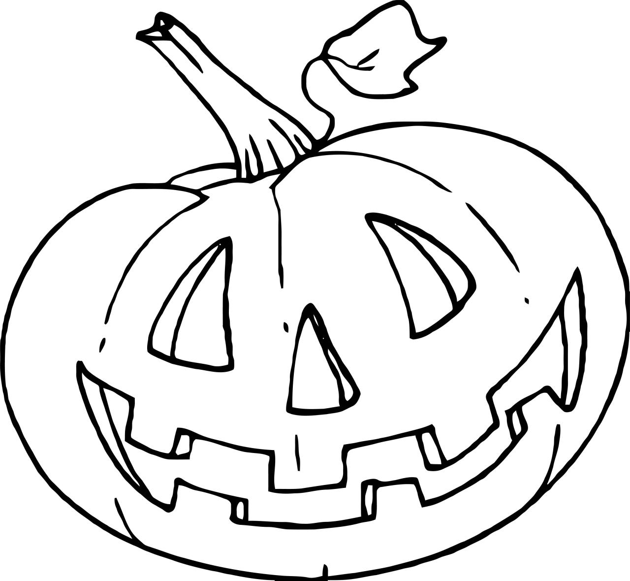 Just Halloween Pumpkin Coloring Page