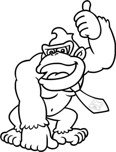Donkey Kong Coloring Pages To Print Coloring Home