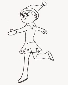 Printable Girl Elf On The Shelf Coloring Pages Coloring Home