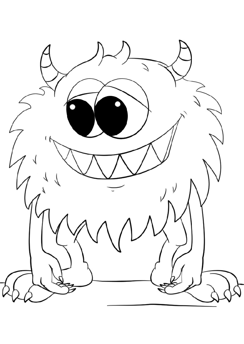 Monster Coloring Pages Free Download Educative Printable