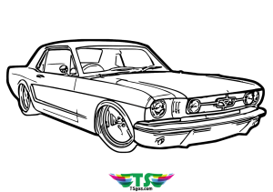 Muscle Car coloring page for kids