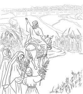 Palm Sunday Coloring Lesson Kids Coloring Page Coloring Lesson
