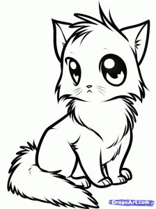 Cat Cute Kitten Coloring Page Coloring Pages For All Ages Coloring Home