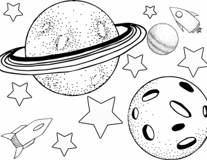 Space Coloring Sheets that Teach Order Views From a Step Stool