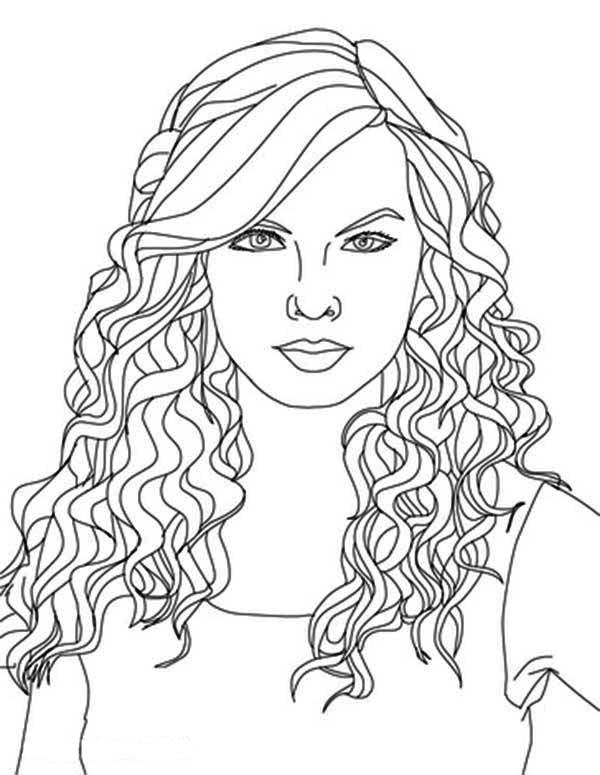 Coloring Page Taylor Swift
