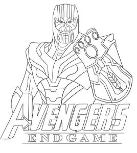 Thanos Coloring Pages from Avengers Endgame