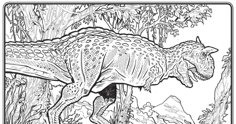 Carnotaurus Coloring Page