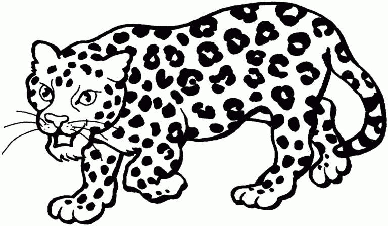 Coloring Page Leopard