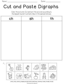 First Grade Blends And Digraphs Worksheets