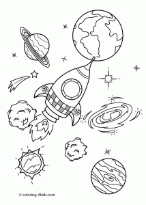 Space Coloring Pages Free Coloring Home
