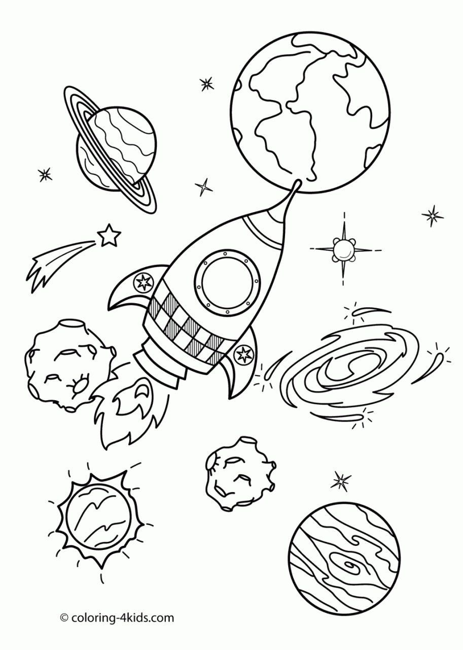 Space Coloring Page