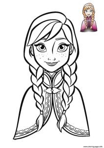 Queen Anna Frozen 2 Coloring Page 68+ SVG File for Cricut
