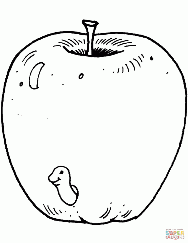 Coloring Page Apple