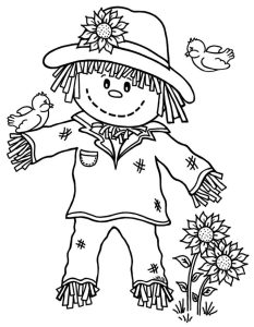 Scarecrow Coloring Scarecrow coloring pages free printable, Fall