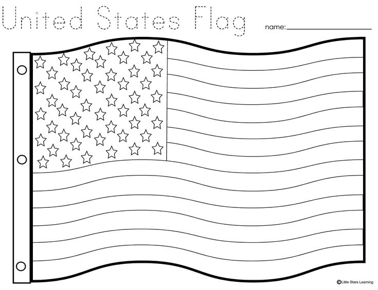 Coloring Page United States Flag