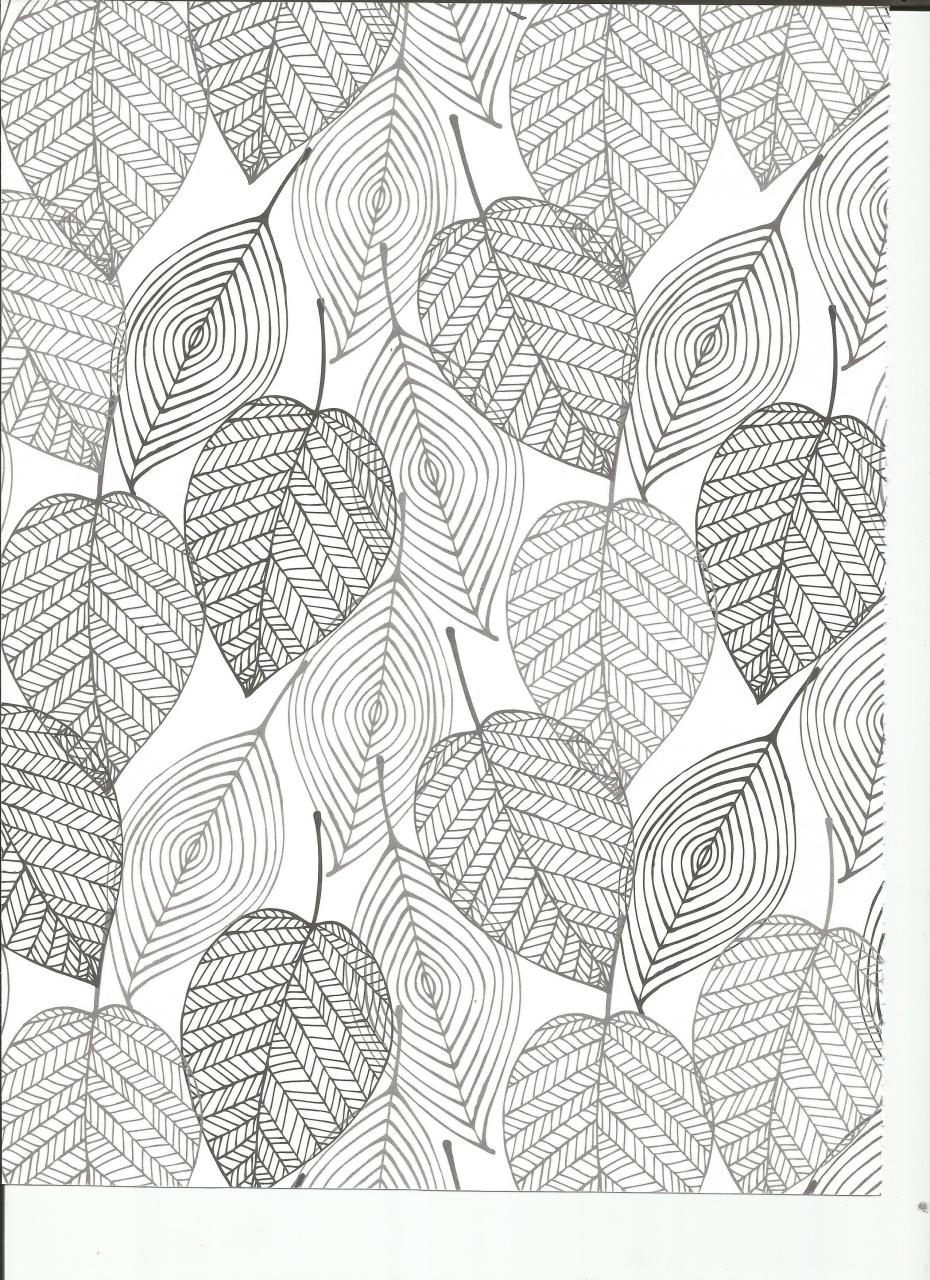 Fall Leaves coloring page for adults. Fall leaves coloring pages