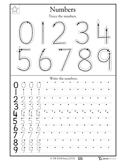 Free Math Tracing Numbers Worksheets