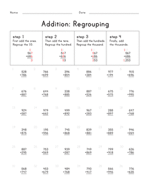 Three Digit Addition Problems With Regrouping