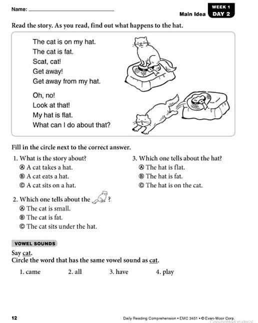 Beginner Grade 1 Reading Worksheets Pdf