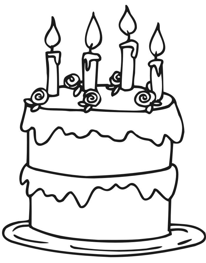 Cakes Coloring Pages