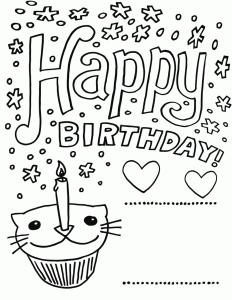 Happy Birthday coloring pages Coloring pages to download and print