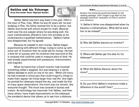Free Printable English Comprehension Worksheets For Grade 6 With Answers
