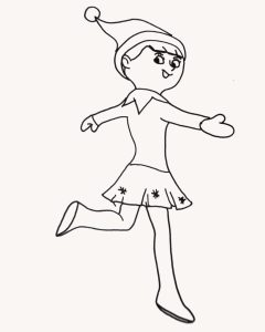 Baby Elf On The Shelf Coloring Pages Design Collection