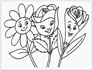 Printable Spring Flower Coloring Pages Coloring Home