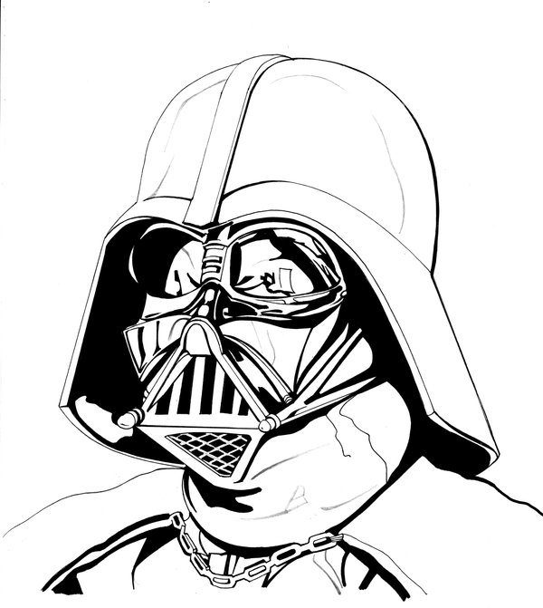 Darth Vader Mask Coloring Page at Free printable