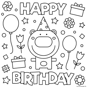 Happy Birthday Boy Coloring Pages Coloring Home